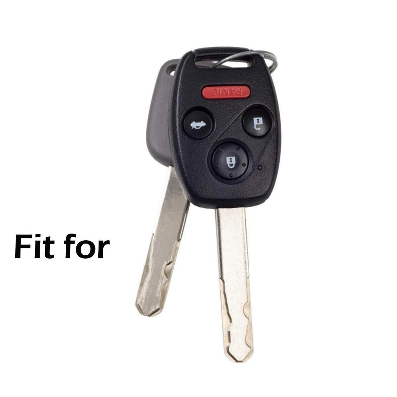  [AUSTRALIA] - 2Pcs WERFDSR Sillicone key fob Skin key Cover Keyless Entry Remote Case Protector Shell for Honda Accord Civic CRV EX SE Element Pilot 4 button smart remote black blue blue black