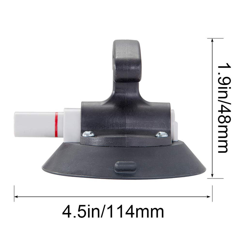  [AUSTRALIA] - IMT 4.5" Suction Cup Pump Active, T-Handle Vacuum Lifter with Concave Plate for Flat/Curved Surface 4.5"