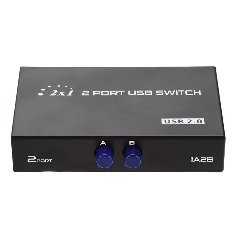  [AUSTRALIA] - ASHATA USB 2.0 Peripheral Sharing Switch,2/4 Port USB 2.0 Manual Sharing Switch Switcher Box for PC Printer Scanner,USB Sharing Switch for Windows 98/Me/2000/XP, for MAC/MAC 10 Systems(2 Port) 2 Port
