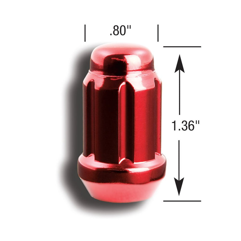  [AUSTRALIA] - Gorilla Automotive 21133RD Small Diameter Acorn Red 5 Lug Kit (12mm x 1.50 Thread Size) - Pack of 20 12 Millimeter x 1.50