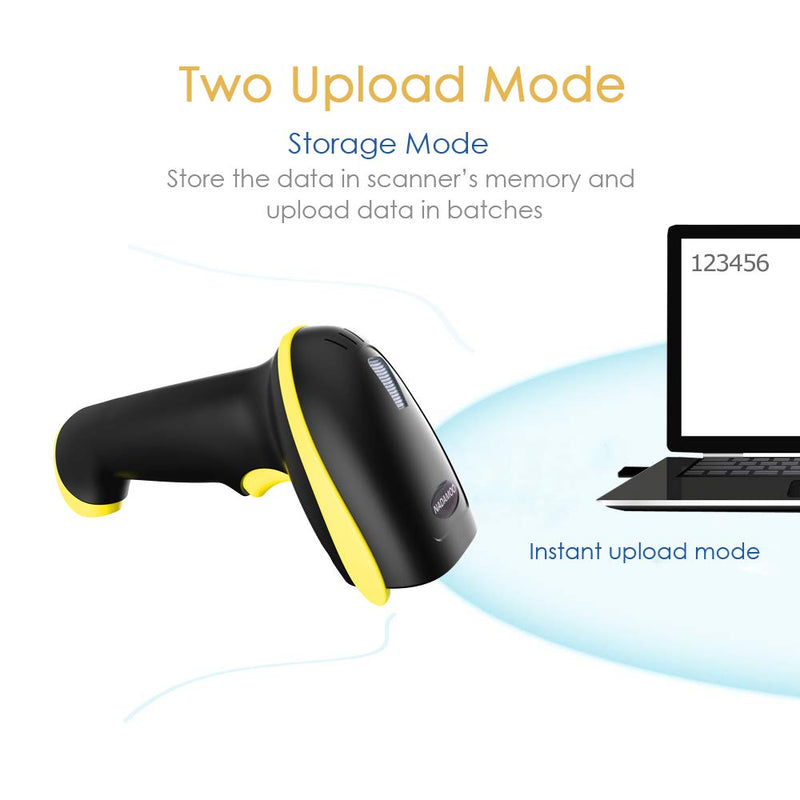 NADAMOO Wireless Barcode Scanner Compatible with Bluetooth, USB 1D Bar Code Reader for Inventory Management, Work with Windows/Mac OS/Linux Computer, Made for iPhone, iPad, and Android - LeoForward Australia