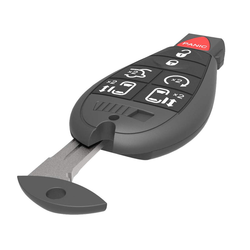  [AUSTRALIA] - Keyless Remote Key Fob Replacement for 2008-2014 Dodge Grand Caravan 2008-2015 Town & Country OE# M3N5WY783X (Pack of 2) 7-Button with Uncut Key Blade
