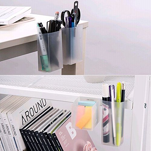 Da Jia 5PCS Creative Desktop DIY Self-Adhesive Pencil Holder Organizer for Computer Monitor/Office Desk(Trapezoidal) Trapezoidal - LeoForward Australia