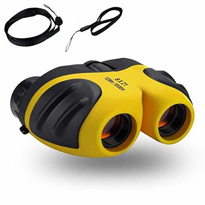 [AUSTRALIA] - Toys for 4-5 Year Old Boys, Mom&myaboys 8 X 21 Kids Binoculars for Children,Compact Telescope Boys Gifts 4-8 Years Old to Bird Watching &Scenery(Yellow)
