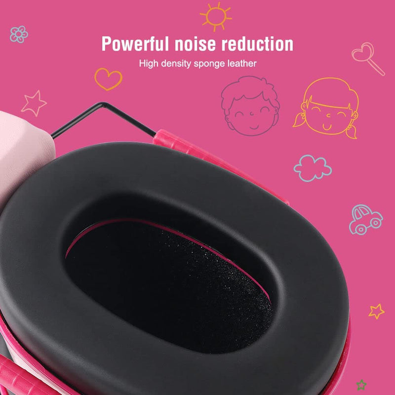  [AUSTRALIA] - Kids/Toddler Ear Protection Safety Ear Muffs For Age 3-16 Noise Cancelling Headphones 27.4dB Kids Hearing Protection Earmuffs Pink