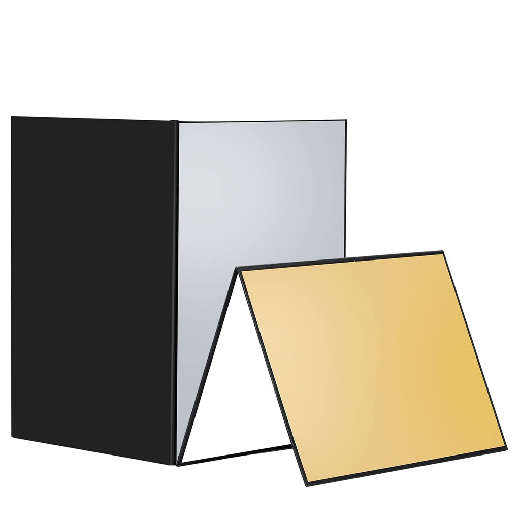  [AUSTRALIA] - (2 PCS) Light Reflector 3 in 1 Photography Reflector Cardboard,A4 Size 12" x 8"/30 x 20cm Folding Light Diffuser Board for Product,Food,Still Life Photo Shooting (A4 Golden+A4 Silver-) A4 Golden+A4 Silver-