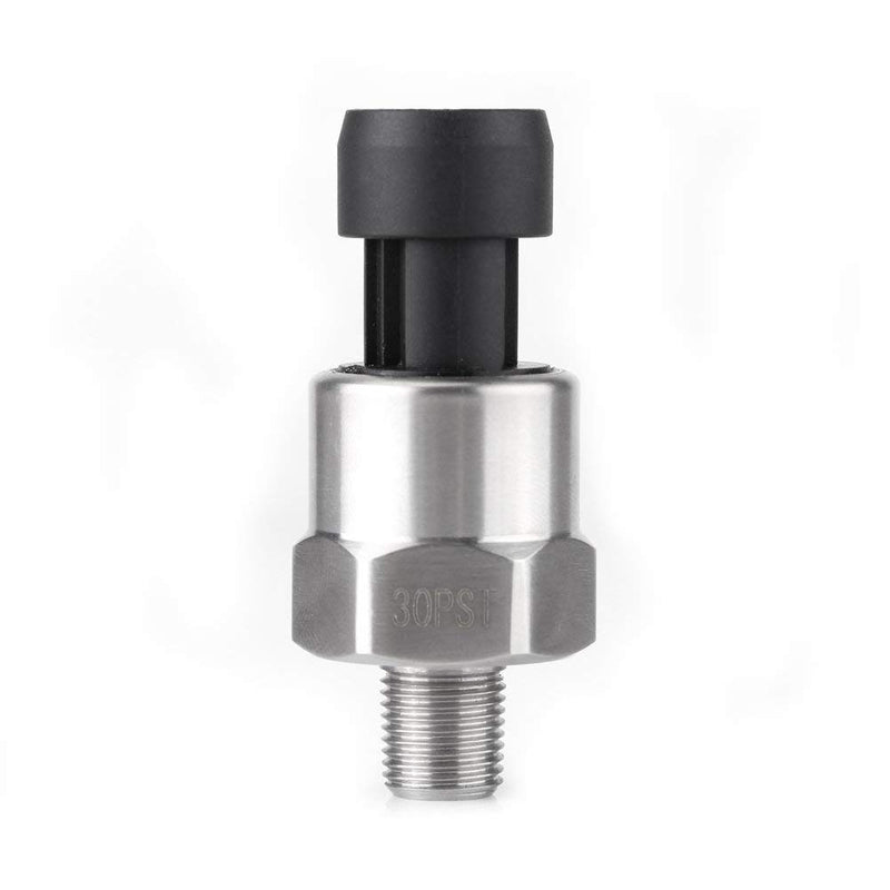 Pressure Transducer 1/8NPT Thread Stainless Steel Pressure Transducer Sender Sensor for Oil Fuel Air Water (30PSI) 30PSI - LeoForward Australia