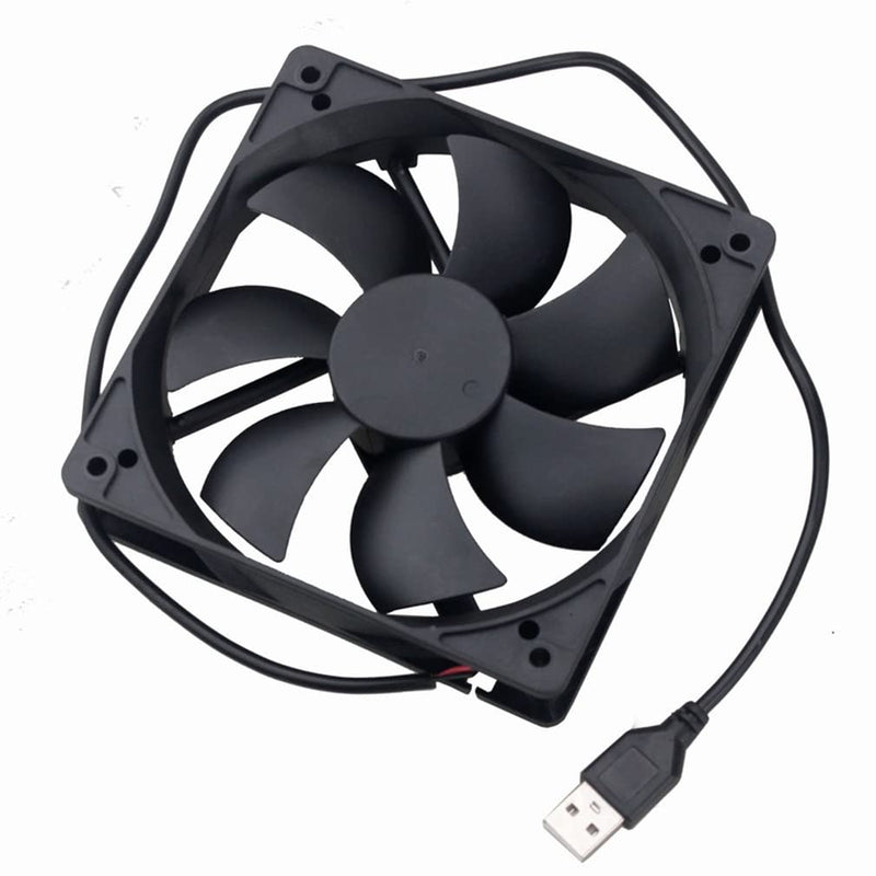  [AUSTRALIA] - Pocaton DC 5V USB Brushless Fan 120x25mm 12cm for Computer Router Cooling Fan DIY PC Cooler TV Box Cooler Fan W/Screws Protective net