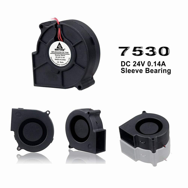  [AUSTRALIA] - GDSTIME 75mm Fan, 75mm x 30mm Blower Fan, 24V Dc Brushless Cooling Fan 7530S