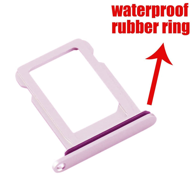  [AUSTRALIA] - Perzework SIM Card Tray Holder Slot Replacement for iPhone 12 Mini with Waterproof Rubber Ring and Eject Pin (Purple) Purple