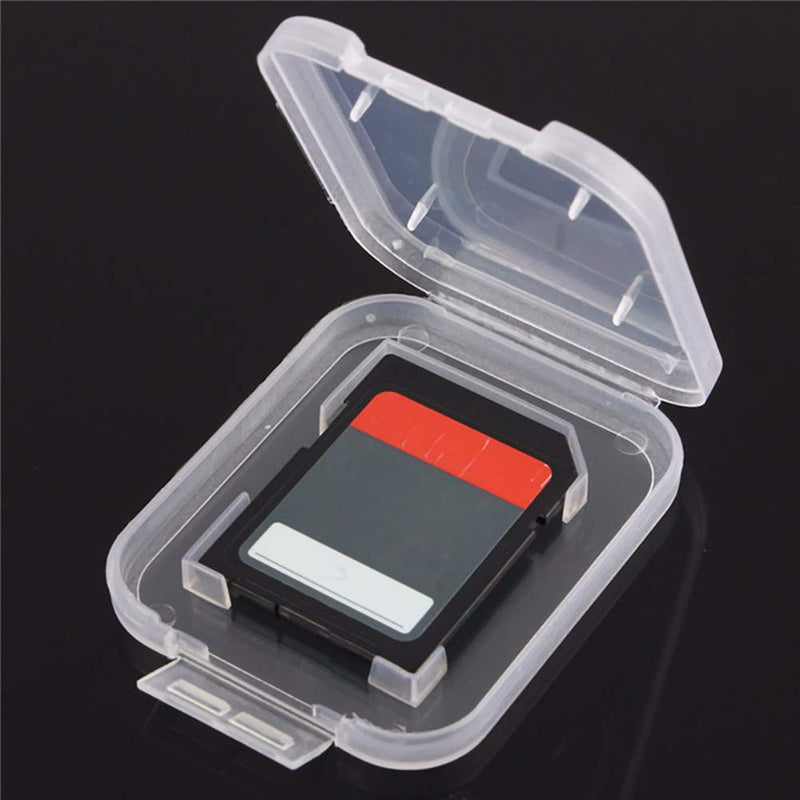 NUOMI 15Pcs SD/SDHC Memory Card Case Holder, Standard SD Plastic Storage Boxes, Clear Compact - LeoForward Australia