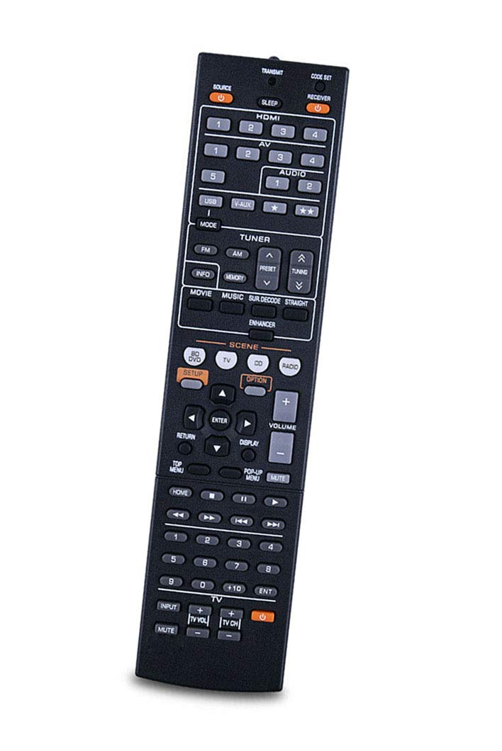  [AUSTRALIA] - JustFine Replaced Remote Control Compatible for Yamaha RX-V373 YHT-493BL HTR-3065 YHT-595 RX-V473BL YHT-699U HTR-6240 YHT-897BL RXV371BL YHT493 HTR3064 YHT593BL RXV473 Audio Video AV Receiver
