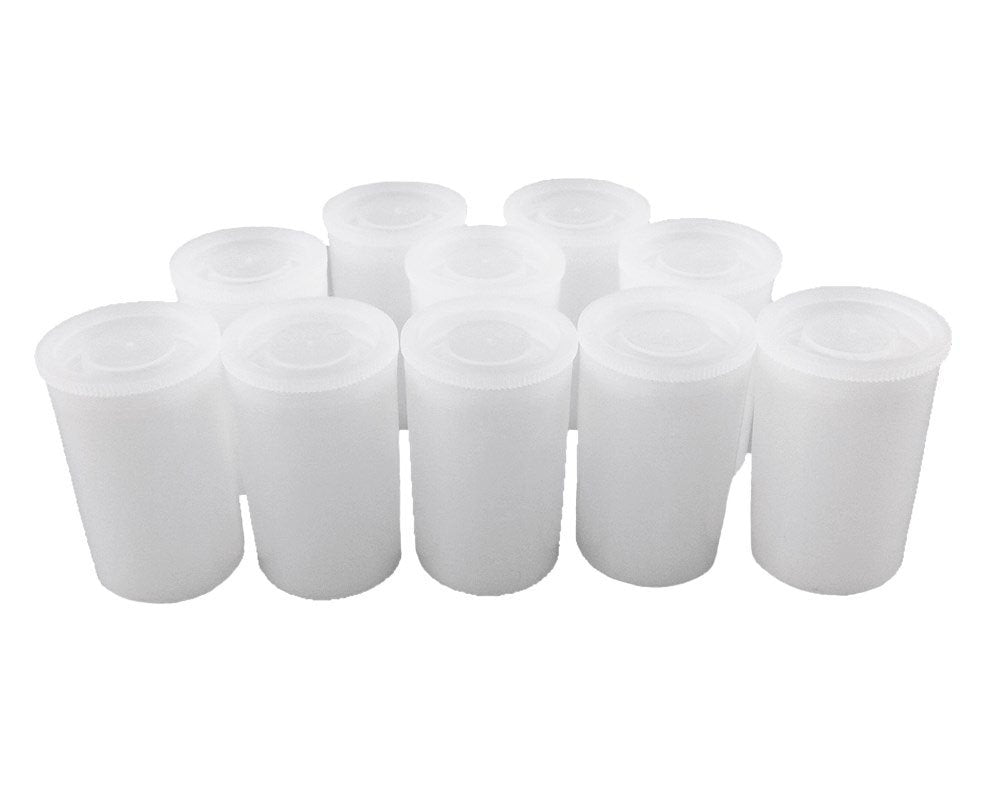  [AUSTRALIA] - Honbay 10pcs White Plastic Film Canister Holder Small Storage Case Containers with Lids