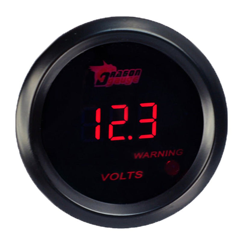  [AUSTRALIA] - Etopars 2" 52mm Black Car Auto Digital Red LED Light Volt Voltage LED Gauge Meter Volt Gauge