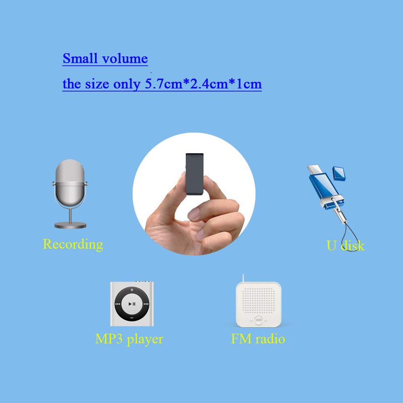 Mini Voice Recorder - Voice Activated Recording - 94 Hours Recordings Capacity - up to 30 Hours Battery Life - FM Radio and MP3 Playback with Belt and Magnet - LeoForward Australia