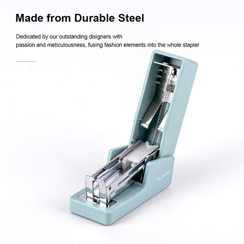  [AUSTRALIA] - NUSIGN Mini Stapler, 20 Sheet Capacity, Office Desktop Stapler Blue, Includes 640 Standard Staples and A Staple Remover 20 Sheets