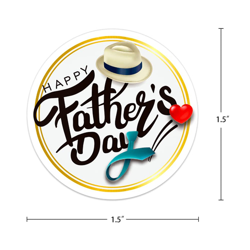 SICOHOME Fathers Day Gift Tag Stickers,Stickers Labels for Fathers Day Gifts,1.5" Happy Fathers Day Stickers,Father's Day Gift Labels Stickers for Envelope Seals Boxes Cards Party Favor Decorations - LeoForward Australia
