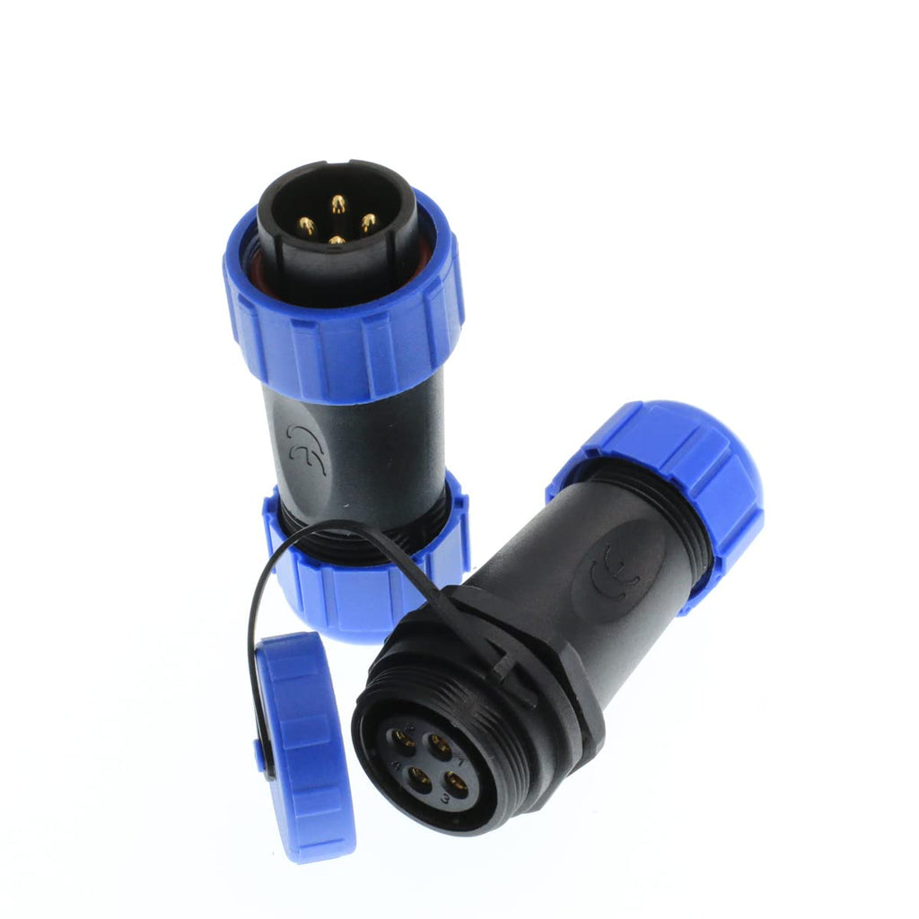  [AUSTRALIA] - DRRI IP68 SP21 4pin Docking Outdoor Plastic Waterproof Cable in-line Circular Aviation Connector (4Pin)