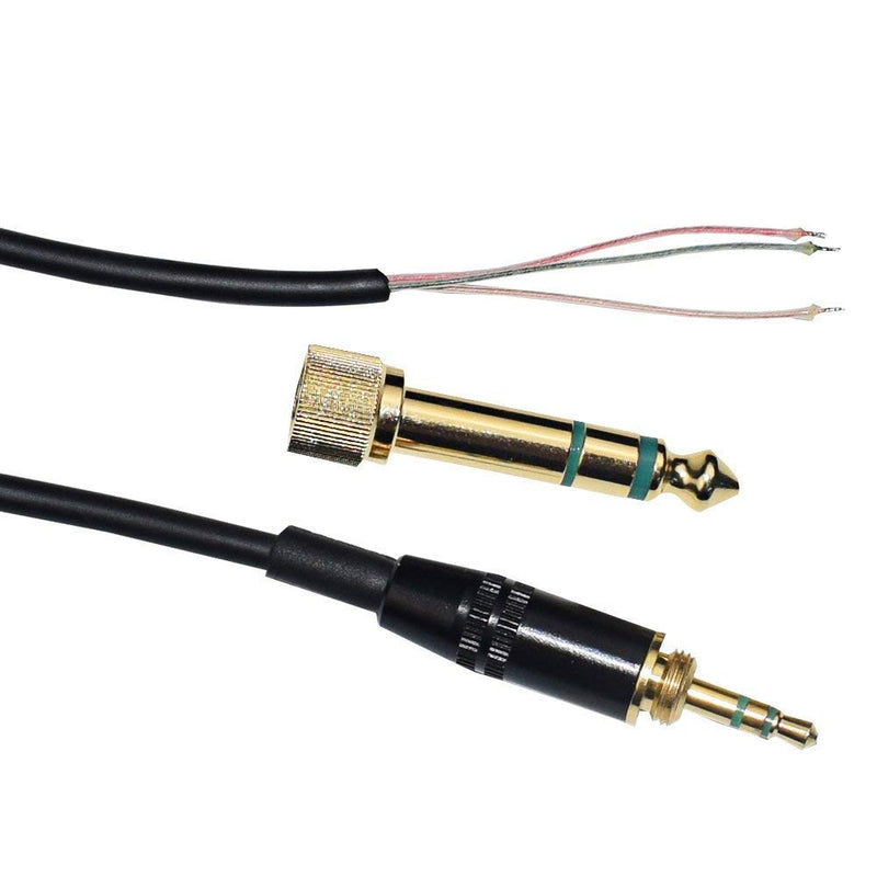  [AUSTRALIA] - Alitutumao Coiled Repair Cable Replacement Spring Cord with Gold Plated Connectors Compatible with Sony ATH-M50 ATH-M50s MDR-7506 7509 MDR-V6 V6 V600 V700 V900 Headphones 1/4-inch Adapter Included