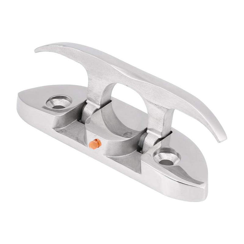  [AUSTRALIA] - Acouto Boat Cleat 4.5inch Marine Boat Flip Up Folding Cleat Dock Cleat Hideaway Boat Cleat 316 Stainless Steel