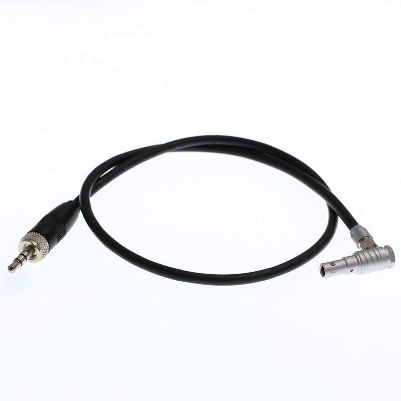  [AUSTRALIA] - DRRI Right Angle 00B 5 Pin Male to Stright Lock 3.5mm TRS Jack ARRI Mini Audio Cable for Sony D11