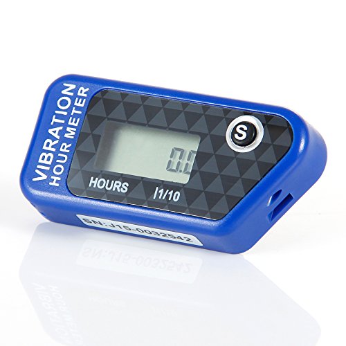  [AUSTRALIA] - Runleader HM016B Vibration Activated Wireless Digital Hour Meter Hour Meter for Air Compressor Generator jet ski Lawn Mower Motocycle Marine ATV outboards Chainsaw and other small engines(blue)