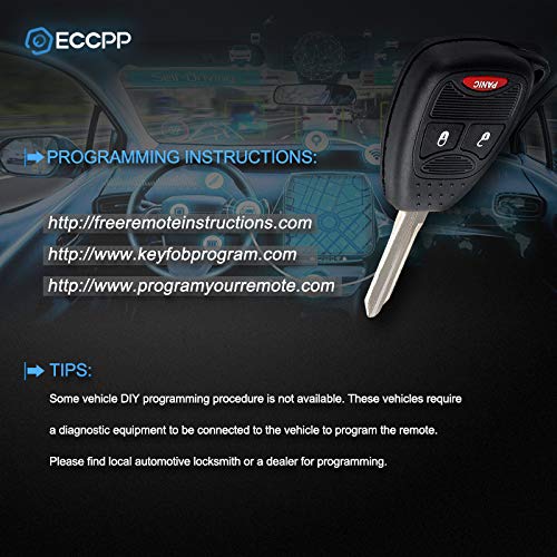 ECCPP Replacement fit for Uncut 315MHz Keyless Entry Remote Key Fob OHT692713AA (Pack of 1) - LeoForward Australia