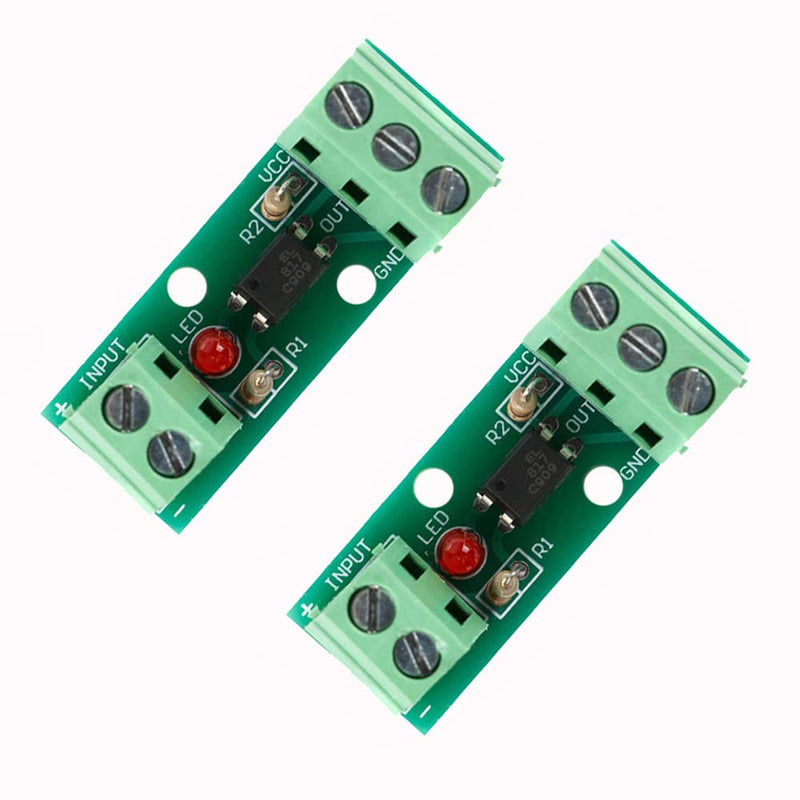  [AUSTRALIA] - ZkeeShop 2Pcs Optocoupler Isolator Module PC817 1-Channel Optocoupler Photoelectric Optoisolator PNP NPN Signal Converter Module (12V) 12V