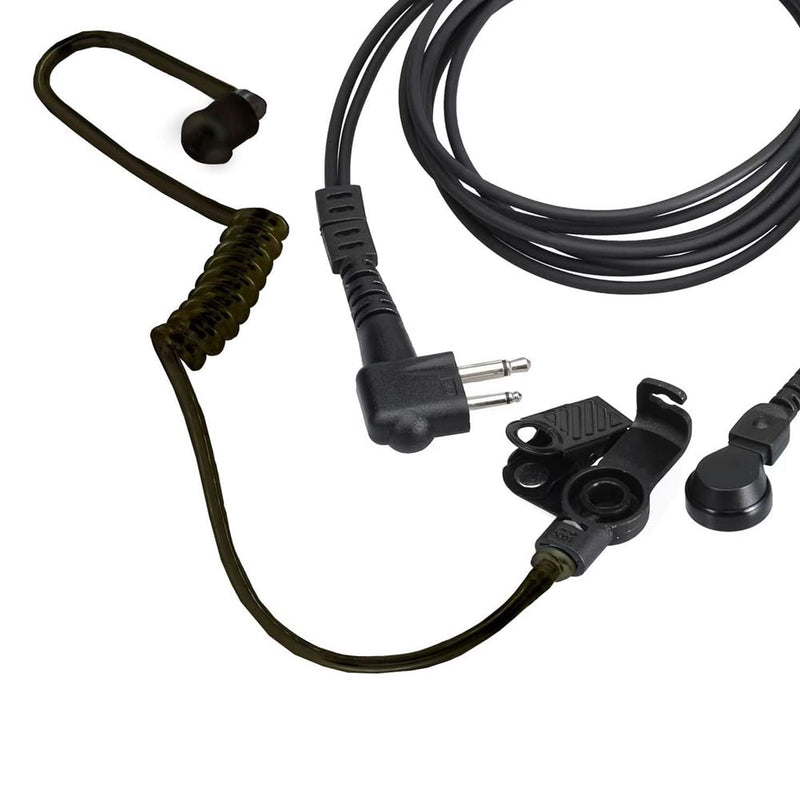  [AUSTRALIA] - KCTIN Black Replacement Acoustic Coil Tube for Motorola Baofeng Kenwood Walkie Talkie Earpieces and Two Way Radios Headset (10 Packs)
