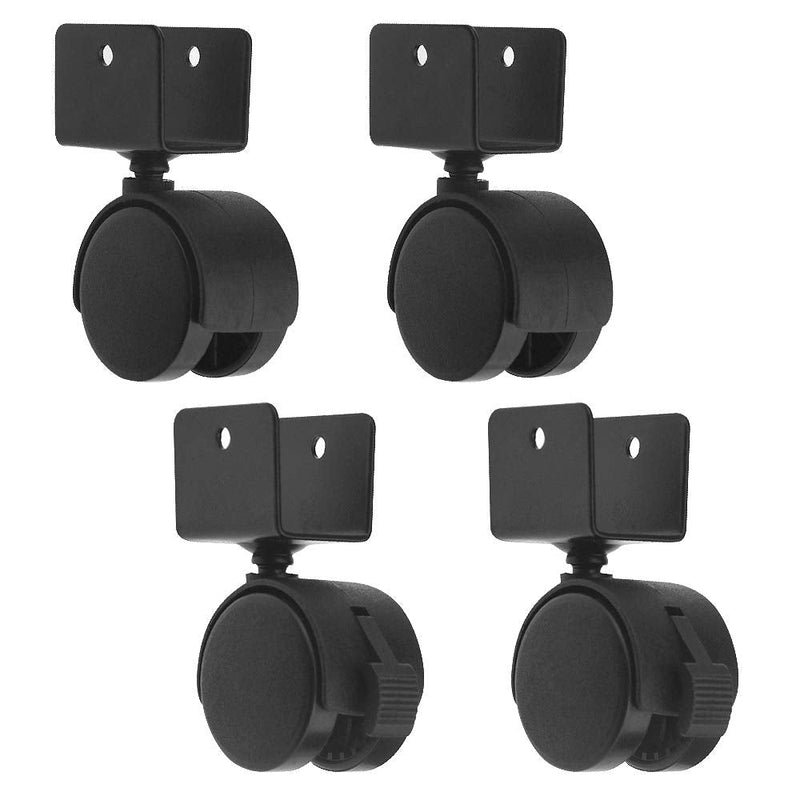  [AUSTRALIA] - WMYCONGCONG Swivel Casters Set of 4, 1.61inch Furniture Legs Casters Wheel Swivel Casters with Brake U Bracket 360° Rotation No Noise Wheels Locking Caster (2 with Brakes & 2 Without)