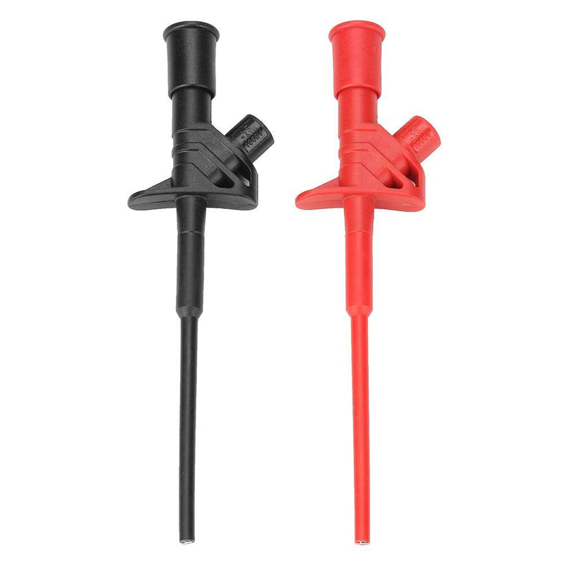  [AUSTRALIA] - Test probe, 2 pieces. P5004 test hook clamp, quick insulated, quick professional test clamp, nickel plating, surface treatment, flexible high voltage probe