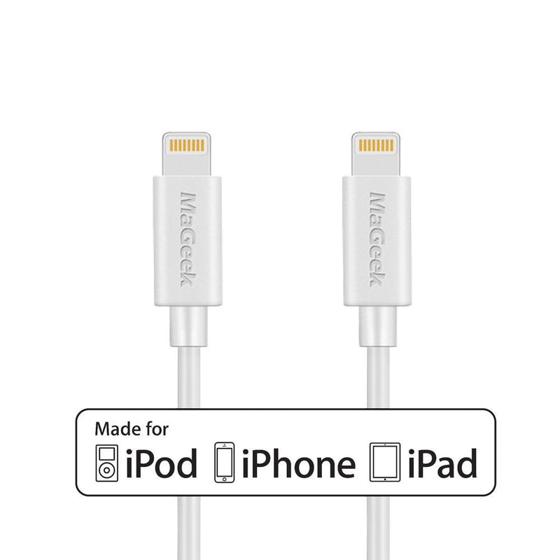  [AUSTRALIA] - MaGeek iPhone Charger 10 ft, 2-Pack (10 feet) Apple MFi Certified Lightning to USB Cable Charge Cord for iPhone 13/12/11/Pro/SE/XS/XS Max/XR/X/8 Plus/7/6S Plus,iPad Pro Air (White) 2pcs_10ft_White
