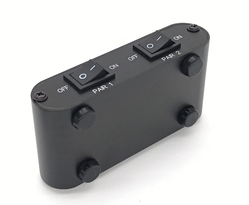  [AUSTRALIA] - TENEALAY 2-Way Audio Stereo Speaker selector Switcher Box, Combiner Multi Zone A B Speaker Switch Distribution Controller Box - P21