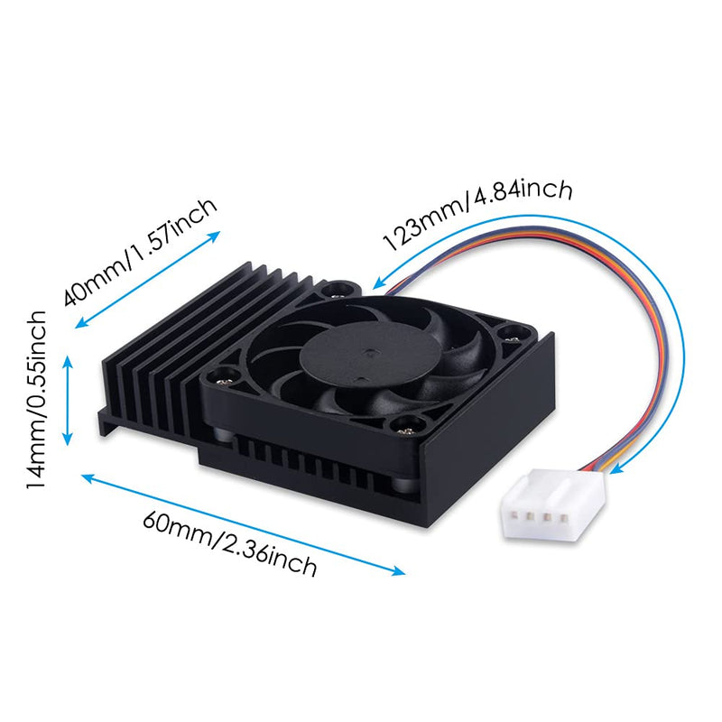  [AUSTRALIA] - GeeekPi Jetson Nano Fan, Jetson Nano Aluminum Heatsink with PWM Speed Adjustment Fan 40x40x7mm for NVIDIA Jetson Nano Developer Kit B01 and A02 Version