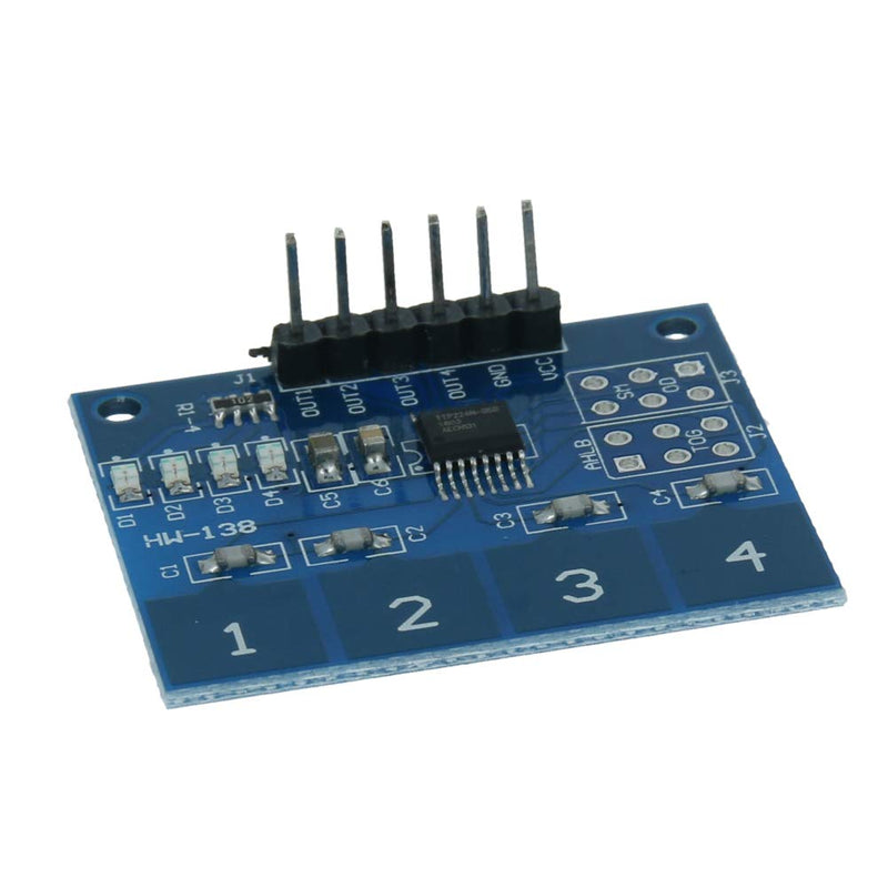  [AUSTRALIA] - Fielect 4-Key Capacitive Touch Sensor Pad Module TTP224B for Arduino,Replacing The Traditional Touch Button