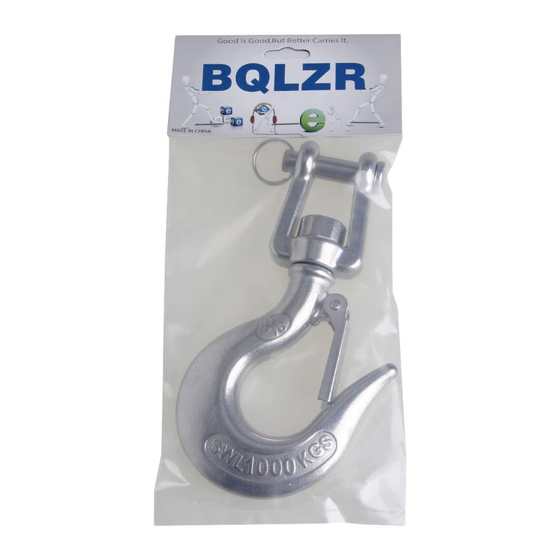 BQLZR 304 Stainless Steel American Type Swivel Lifting Clevis Chain Hook with Latch 1000KG Working Load Limit - LeoForward Australia