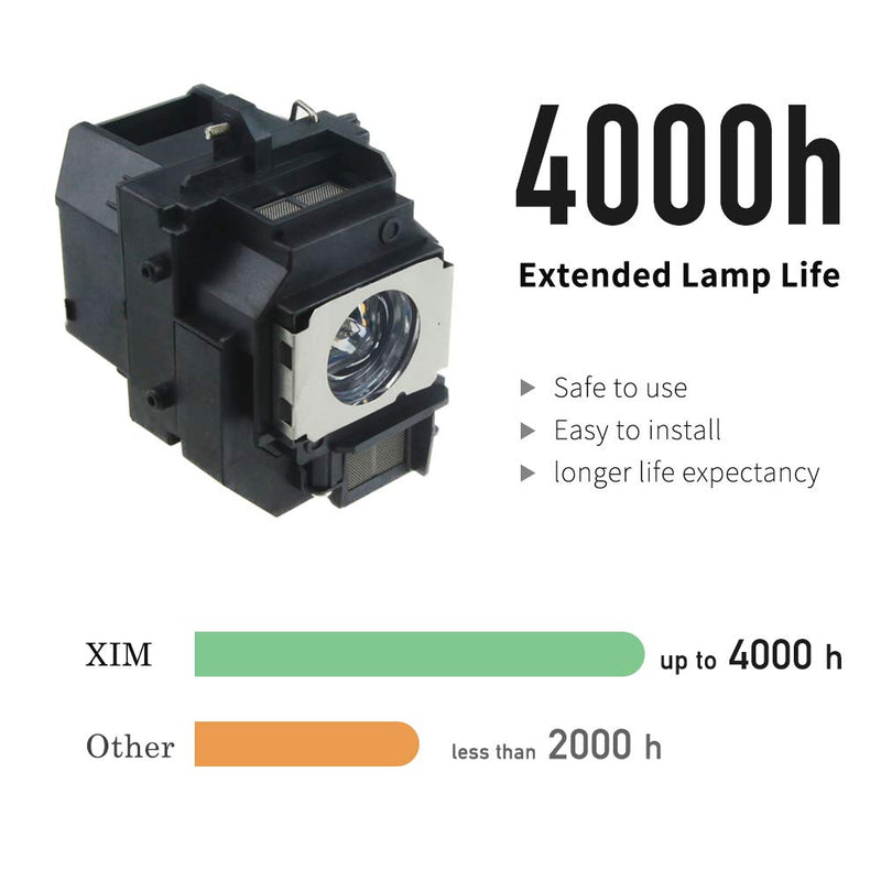 XIM ELPLP49 V13H010L49 Replacement Projector Lamp Compatible for Epson EMP-TW3800 TW5000 TW5500 TW3000 TW4000 TW2800 TW2900 TW3000 TW3200 TW3500 TW3600 TW4400 TW4500 TW5800 HD6100 HD6500 Powerlite6100 ELP-LP49 - LeoForward Australia