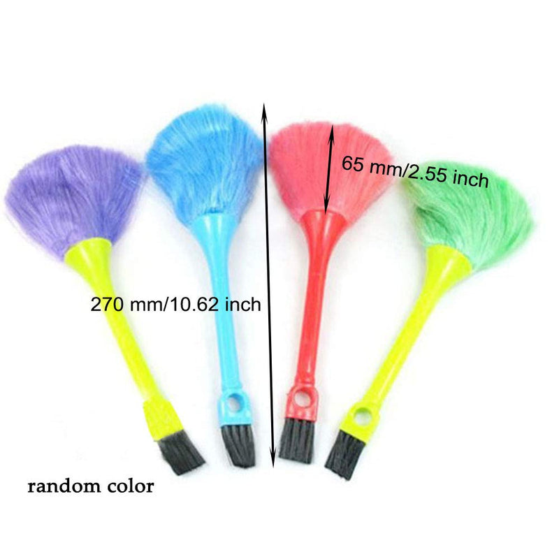  [AUSTRALIA] - Computer Brush Set Keyboard Dusting Brush 2 Pieces Double Ended Duster Brush and 4 Pieces Fan Brushes Keyboard Cleaning Tool for Computer, Keyboard, Display Screen, Electronic Devices