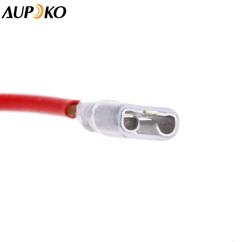  [AUSTRALIA] - Thermocouple for gas patio heater outdoor heating, Aupoko patio heater spare parts thermocouple for heating element, M6x75 thread with M8x1, M9x1 connection nuts 6.3 mm flat clamp, 410 mm