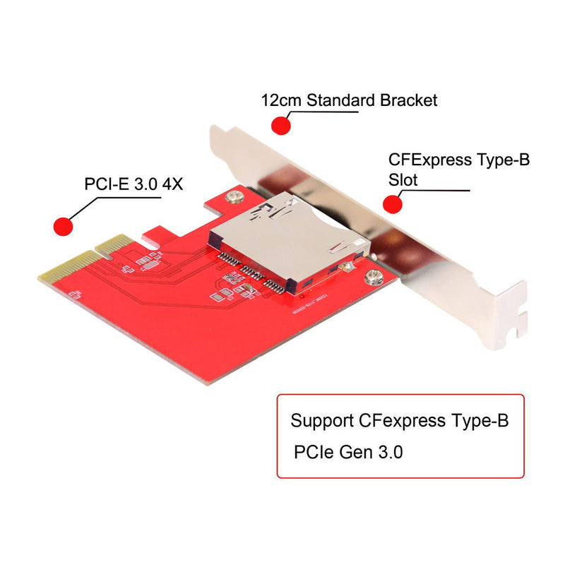  [AUSTRALIA] - cablecc M.2 NVMe 2230 M-Key SSD to CF-Express Type-B Adapter for Xbox Series X&S CH SN530 SSD PCIe4.0 Expansion Memory Card (Black PCI-E 4X to CFExpress Adapter) Black PCI-E 4x to CFExpress Adapter