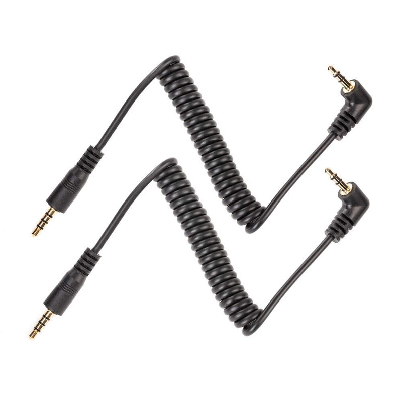  [AUSTRALIA] - Saramonic 2-Pack of 1/8” (3.5mm) to 1/8” (3.5mm) 6” Coiled TRS Replacement Output Cables (SR-CS350), TRS TO TRS Audio Cable 2-Pack of 6in to 2.5ft