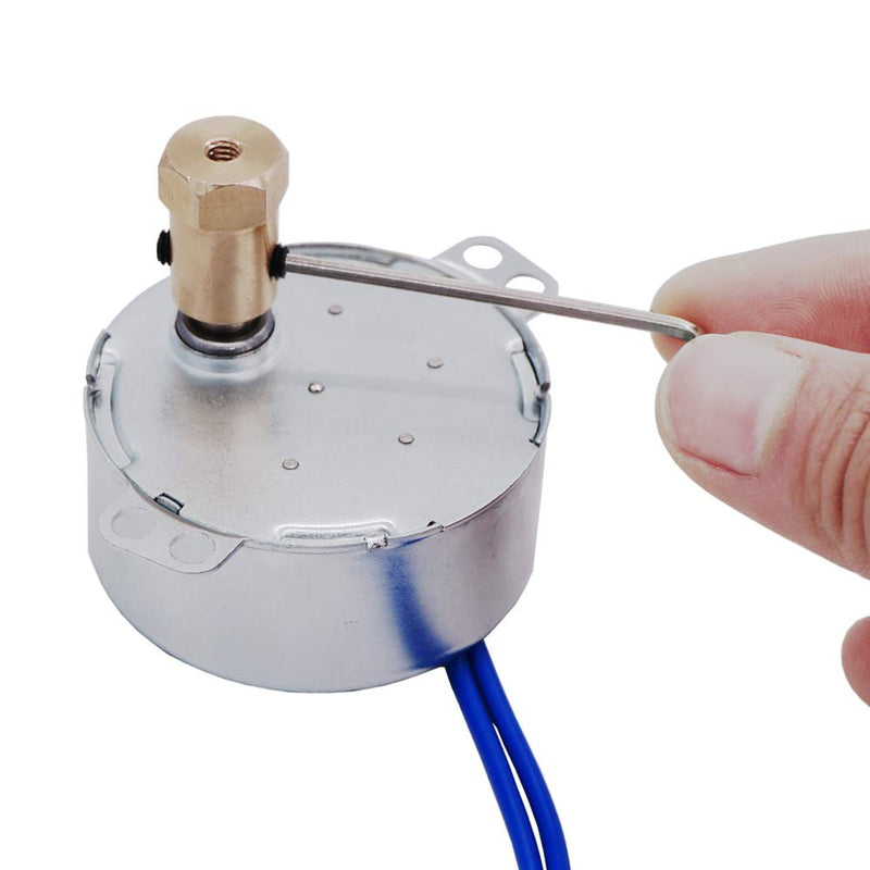  [AUSTRALIA] - Twidec/Synchronous Turntable Motor Electric Motor 5-6RPM/MIN 50/60Hz 4W CCW/CW AC100~127V Synchron Motor for Cup Turner,Cuptisserie Rotator with 7mm Flexible Coupling TYC-50-5-6R-XLLB1PCS