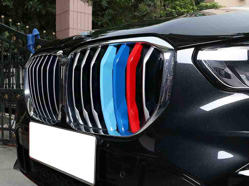  [AUSTRALIA] - iJDMTOY Exact Fit///M-Colored Grille Insert Decoration Trims Compatible With 2019-up BMW G05 X5 with Night Vision Camera & 7 Beam Kidney Grill 2019-up G05 X5 with Nigh Vision Camera Option
