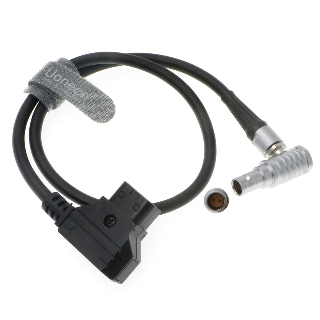  [AUSTRALIA] - Uonecn for Anton Bauer Power Cable D-tap to Right Angle 2 Pin Male Rotate 180 Degree for Zacuto Gratical Eye Viewfinder