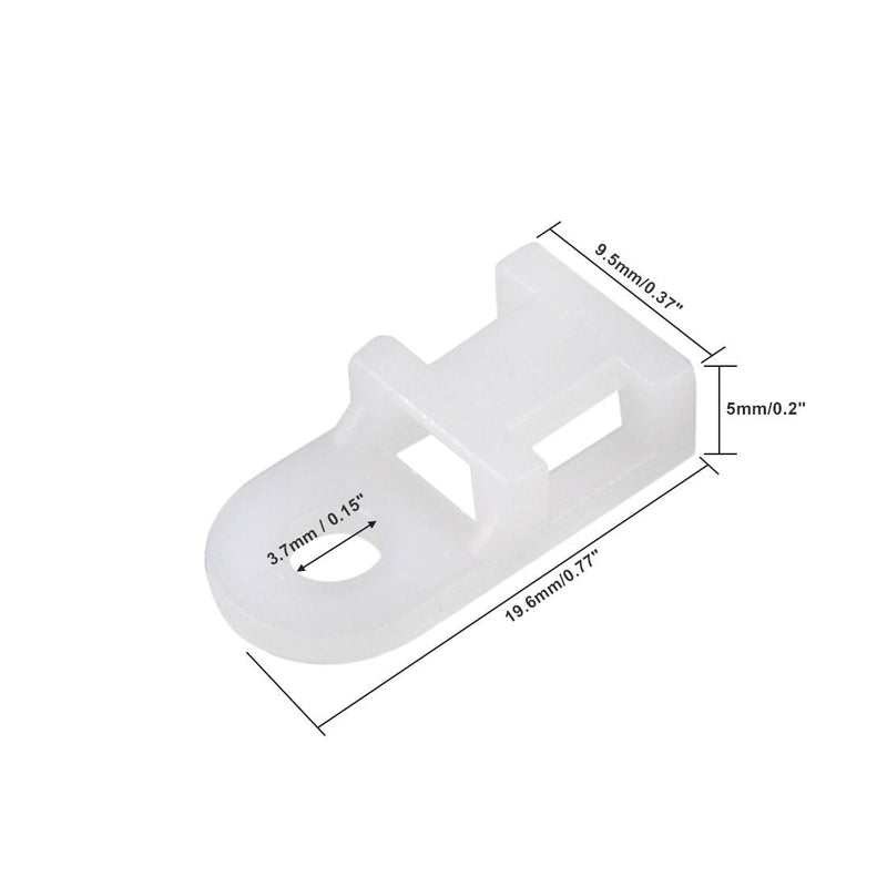  [AUSTRALIA] - uxcell Cable Tie Mount Base Saddle Type Wire Holder Nylon 5.2mm Hole Width White 30Pcs