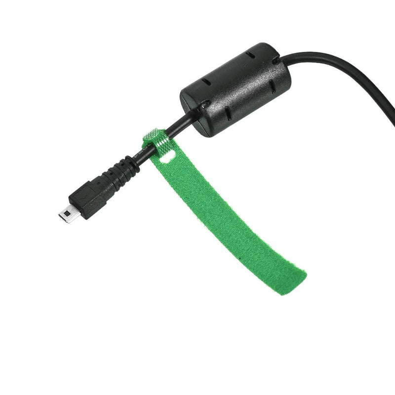  [AUSTRALIA] - uxcell Reusable Cable Ties, 4 Inch Hook and Loop Cord Wraps, Green Zip Tie 50pcs