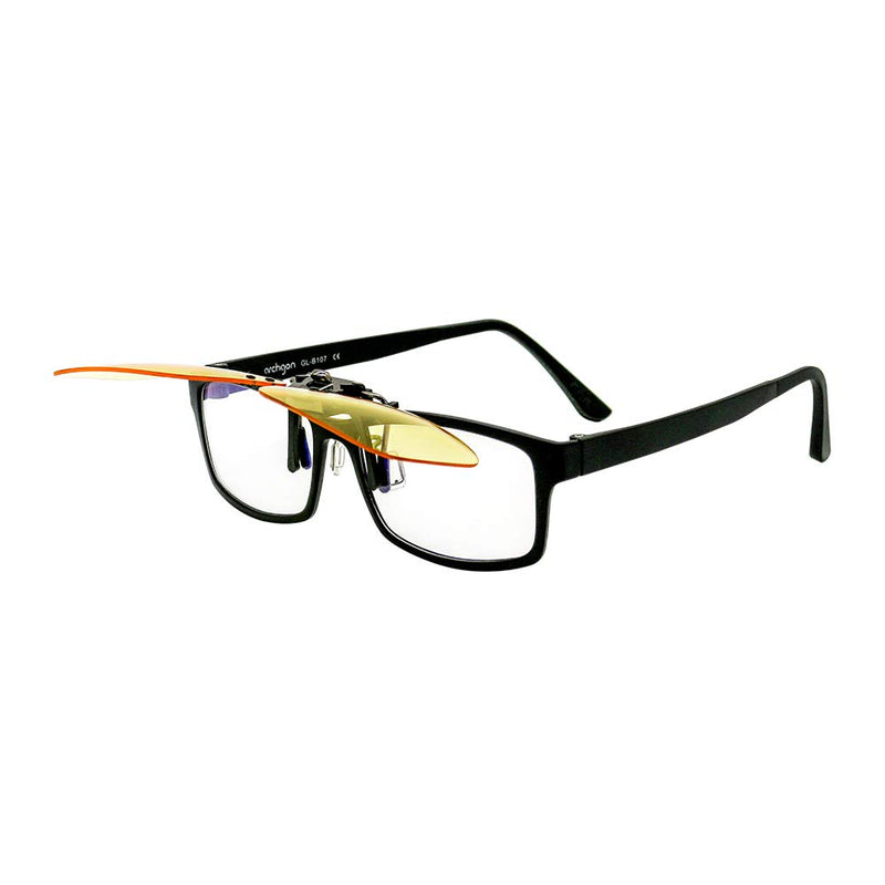 Archgon Computer Glasses Anti Blue Light UV Protection Clip-on Flip-up Type with Amber Lens (compatible with a single lens within 1.55 inches height and 2.35 inches width) - LeoForward Australia