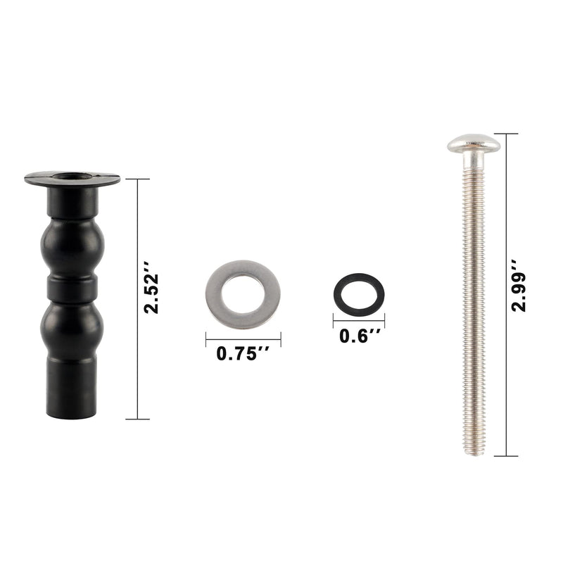  [AUSTRALIA] - Universal Toilet Seats Bolt Screw, Fixings Expanding Rubber Top Fix Extra Long Nuts Screws for Toilet Seat Hinges, Easy to Install, Toilet Seat Replacement Parts Kit, 2pack