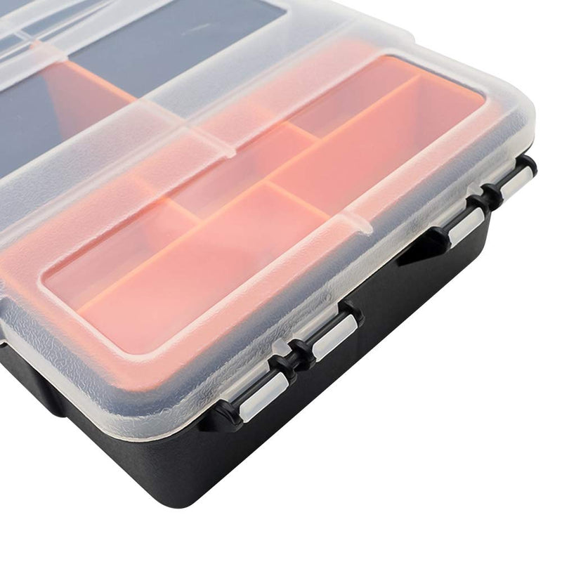  [AUSTRALIA] - Inheming Home Tool Part Storage Box, Small Parts Tool Box Organizer, Plastic Two-Layer Components Storage Case for Nails, Screws, and Bolts