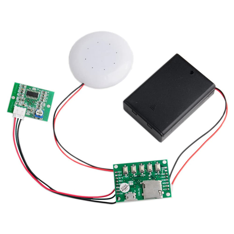  [AUSTRALIA] - Stemedu MP3 Playback Kit Music Voice Recording Module DIY Welcomer Sound Recording Board with Speaker and PIR Infrared Sensor, Support USB Download and TF Card